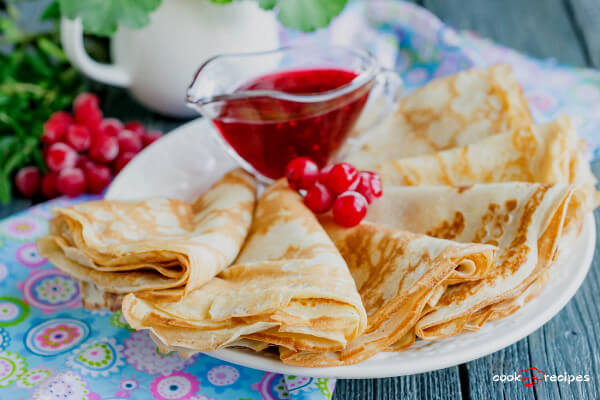 Блины на фруктовом йогурте