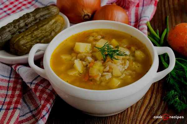 Рассольник с рисом