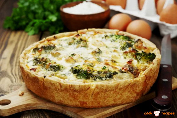 «Киш» с курицей и брокколи